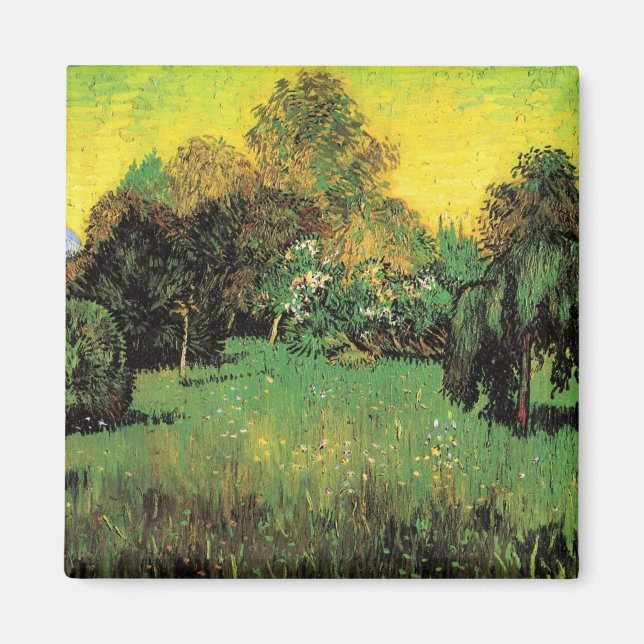 The Poet's Garden by Vincent van Gogh Magnet (Front)