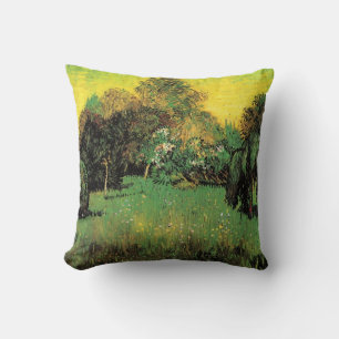 The Poet's Garden by Vincent van Gogh Throw Pillow