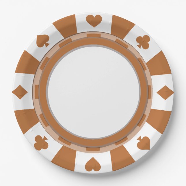 The Poker Player Party Style Paper Plate (Front)