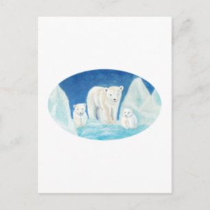 The Polar Bear Family   Postcard