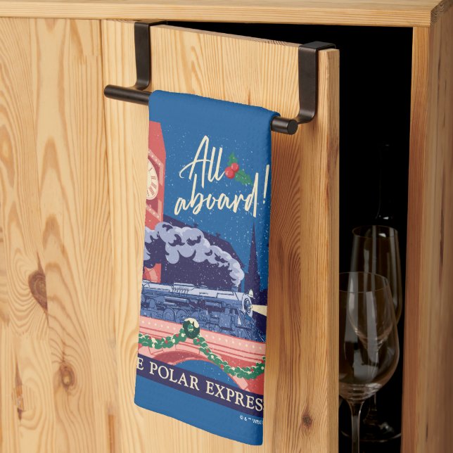 The Polar Express - All Aboard! Kitchen Towel (Thirds Fold)