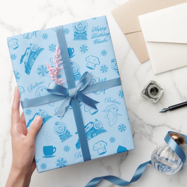 The Polar Express | Blue Birthday Wrapping Paper (Gifting)