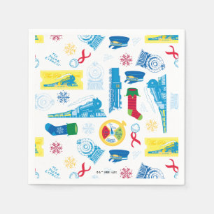 The Polar Express   Christmas Icon Pattern Napkin