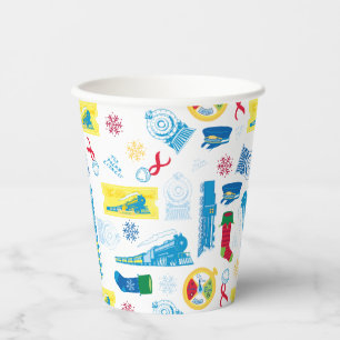 The Polar Express   Christmas Icon Pattern Paper Cups