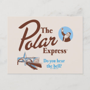 The Polar Express   "Do You Hear The Bell" Retro Holiday Postcard