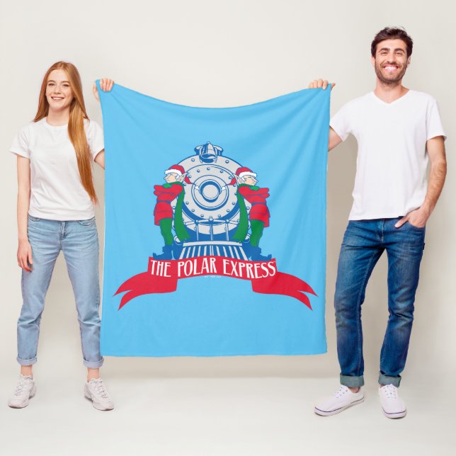 The Polar Express | Elves Standing By Train Fleece Blanket (In Situ)