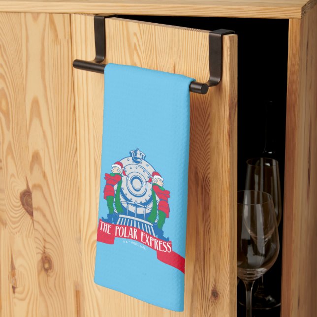 The Polar Express | Elves Standing By Train Kitchen Towel (Thirds Fold)