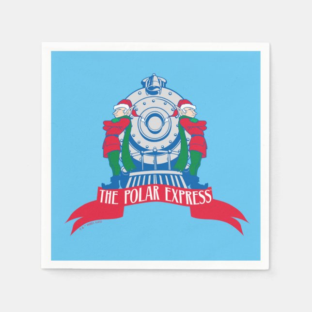 The Polar Express | Elves Standing By Train Napkin (Front)