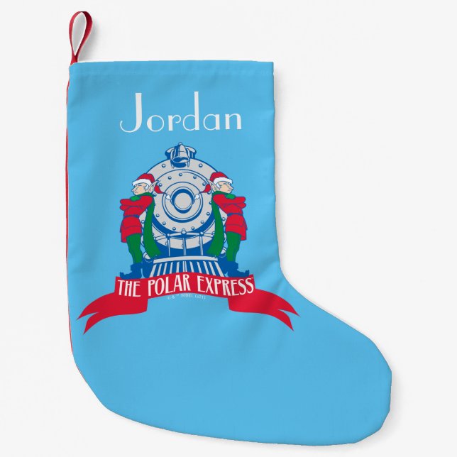 The Polar Express | Elves Standing By Train Small Christmas Stocking (Front)