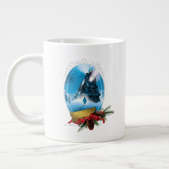 The Polar Express | Holiday Framed Train Arrival Large Coffee Mug (Left)