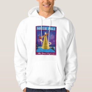 The Polar Express North Pole Vintage Travel Art Hoodie