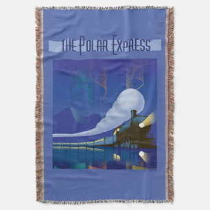 The Polar Express Northern Lights Vintage Travel Throw Blanket