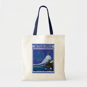 The Polar Express   Northern Lights Vintage Travel Tote Bag