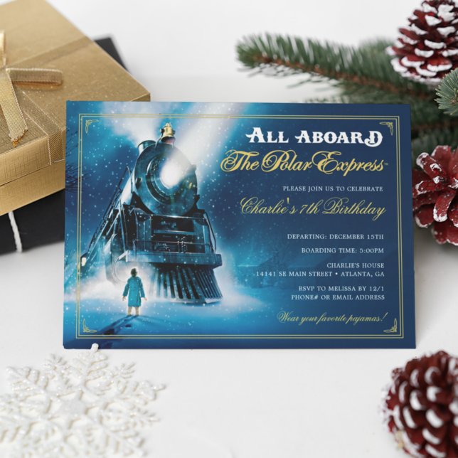 The Polar Express Pajama Slumber Party Invitation (Creator Uploaded)