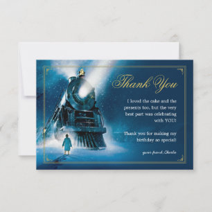 The Polar Express Pajama Slumber Party - Thank You Card
