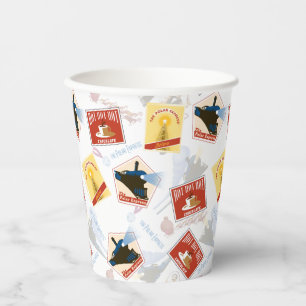 The Polar Express   Retro Sticker Pattern Paper Cups