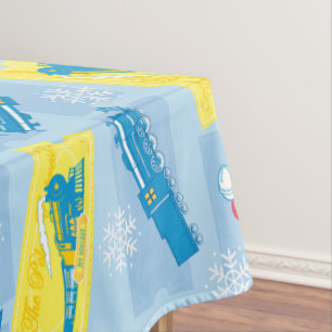 The Polar Express   Retro Train & Ticket Pattern Tablecloth