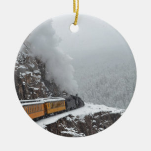 The Polar Express Rounds the Bend Ceramic Ornament