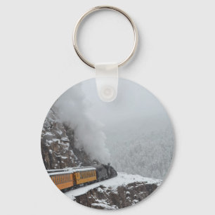 The Polar Express Rounds the Bend Keychain