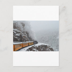 The Polar Express Rounds the Bend Postcard