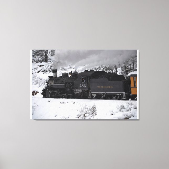 The Polar Express Steam Engine Canvas Print (Front)