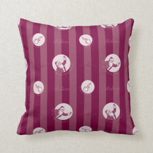 The Polar Express   Striped Santa Claus Pattern Throw Pillow