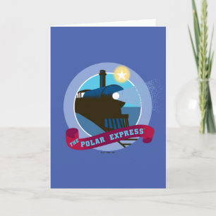 The Polar Express   Vintage Train Badge Holiday Card