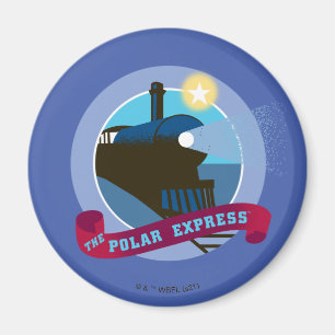 The Polar Express   Vintage Train Badge Magnet