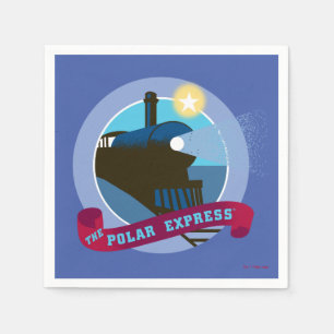 The Polar Express   Vintage Train Badge Napkin