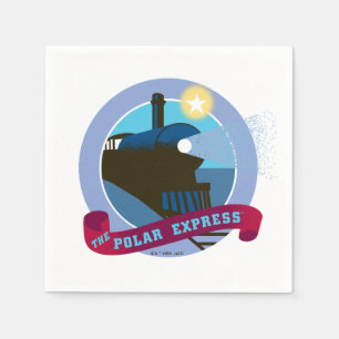 The Polar Express   Vintage Train Badge Napkin