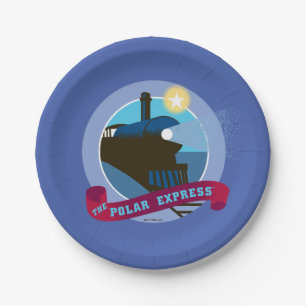 The Polar Express   Vintage Train Badge Paper Plate