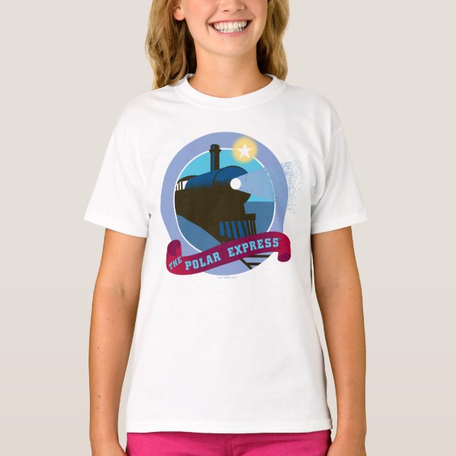 The Polar Express | Vintage Train Badge T-Shirt (Front)