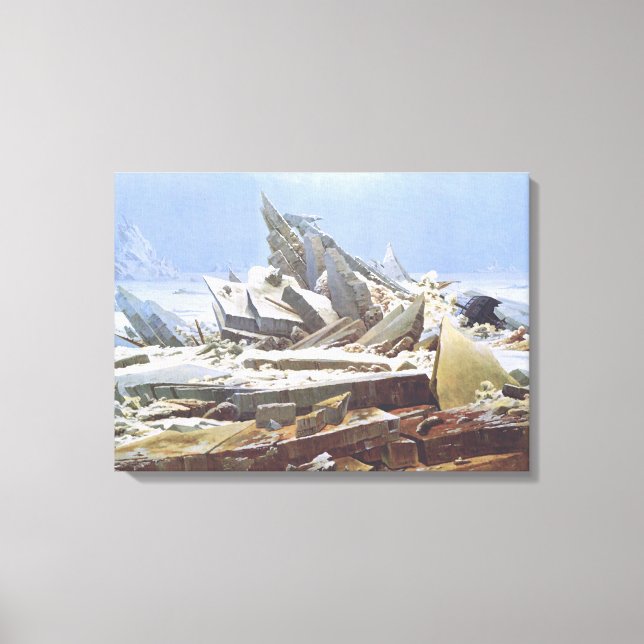 The Polar Sea of Ice (by Caspar David Friedrich) Canvas Print (Front)