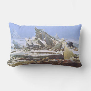 The Polar Sea of Ice (by Caspar David Friedrich) Lumbar Pillow