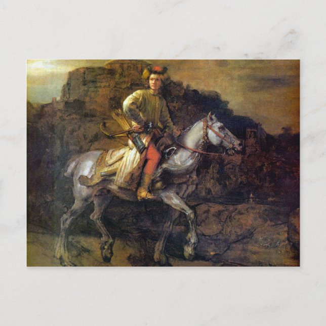The Polish Rider by Rembrandt Harmenszoon van Rijn Postcard (Front)