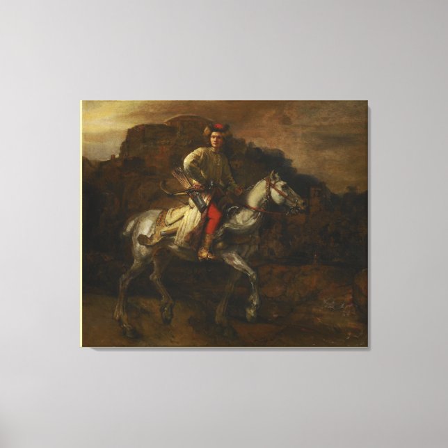 The Polish Rider by Rembrandt van Rijn Canvas Print (Front)