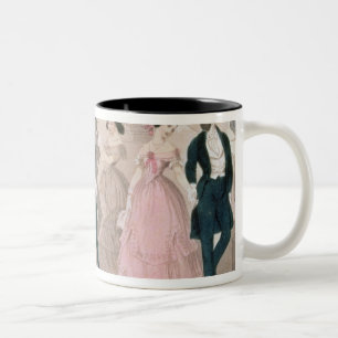The Polka Fashions, from Godey's Lady's Book Two-Tone Coffee Mug