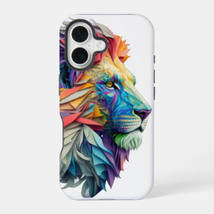 The Polychrome Lion: Where Art Meets Majesty iPhone 16 Case