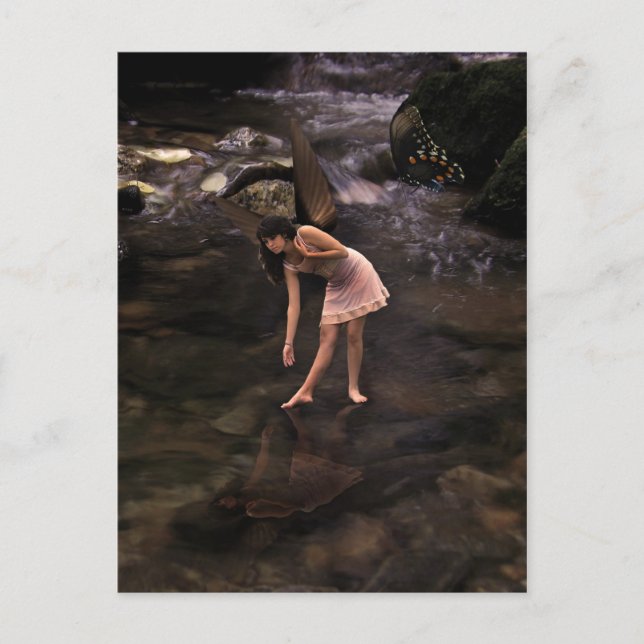 The Pond Fairy, Fantasy Art Postcard (Front)