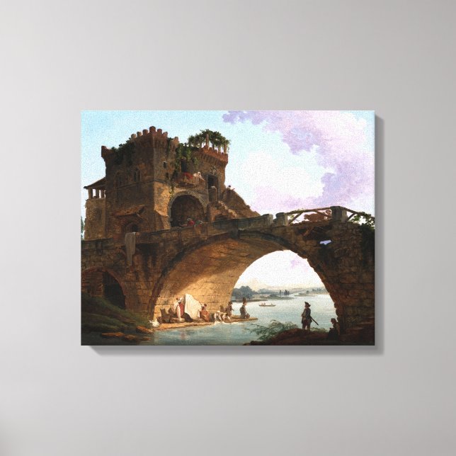 The Ponte Salario by Hubert Robert Canvas Print (Front)