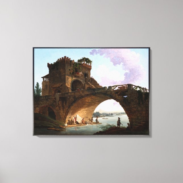 The Ponte Salario by Hubert Robert Canvas Print (Front)