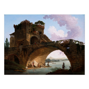 The Ponte Salario by Hubert Robert Poster