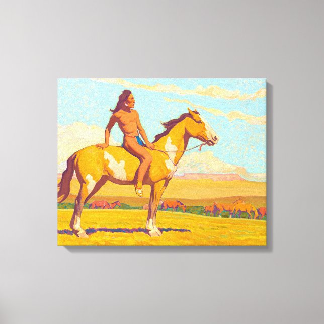 The Pony Boy, 1920 by Maynard Dixon Canvas Print (Front)