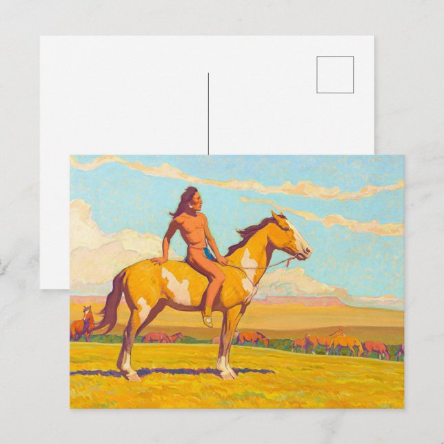 The Pony Boy, 1920 by Maynard Dixon Postcard (Front/Back)