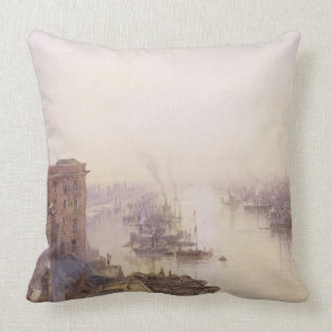 The Pool from the Adelaide Hotel, London Bridge Throw Pillow
