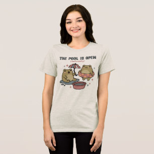 The Pool Is Open Technically, Funny Summer T-Shirt Tri-Blend Shirt