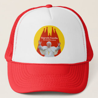 The Pope in Sacred Family Trucker Hat