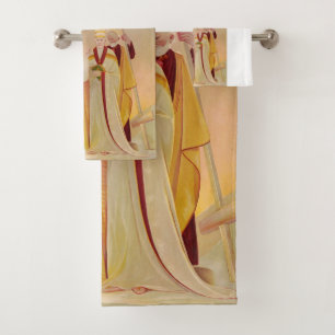 The Pope of Rome, Virgin Mary and Jesus Bath Towel Set