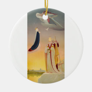 The Pope of Rome, Virgin Mary and Jesus Ceramic Ornament