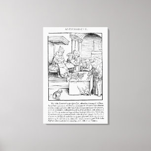 The Pope selling Indulgences Canvas Print
